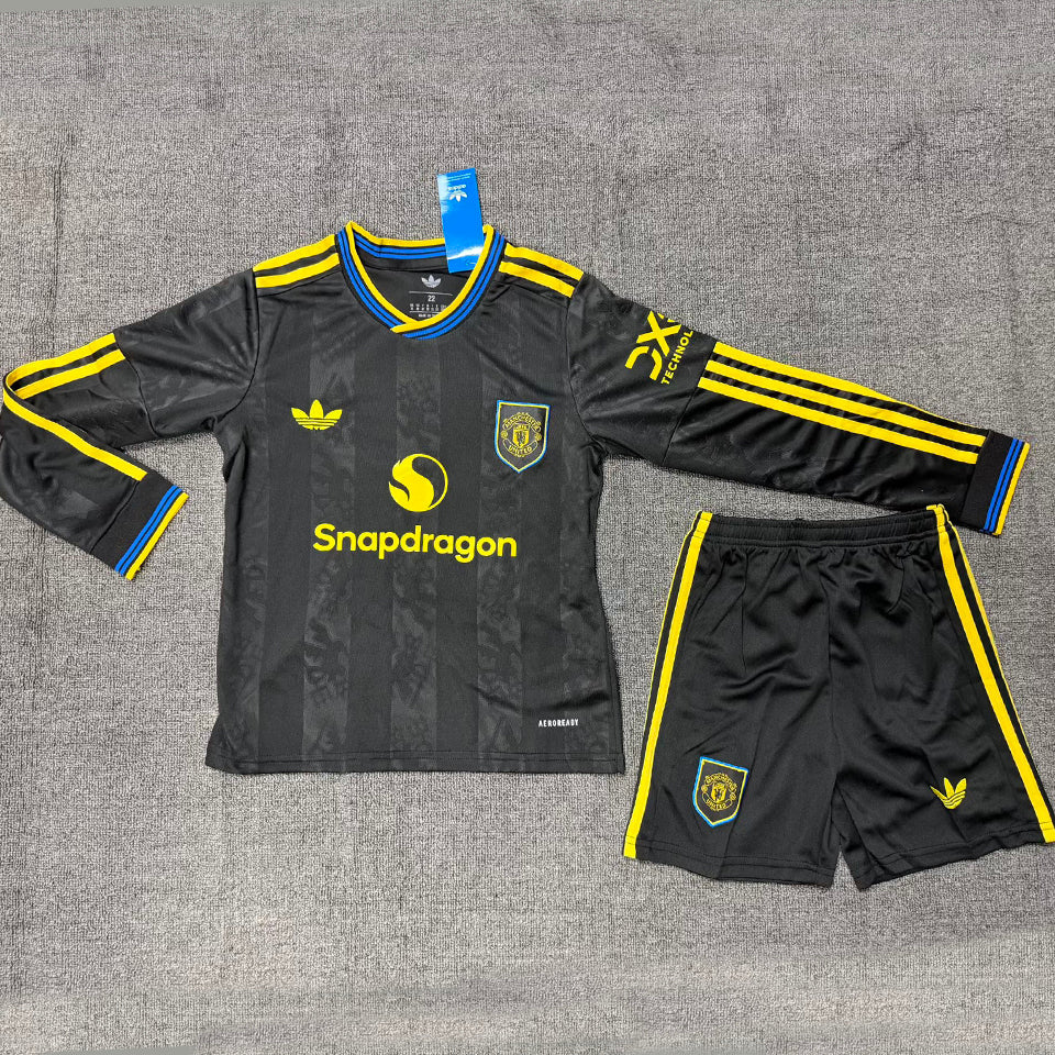 Maillot Manchester United Third Manches Longues 2025 Enfant