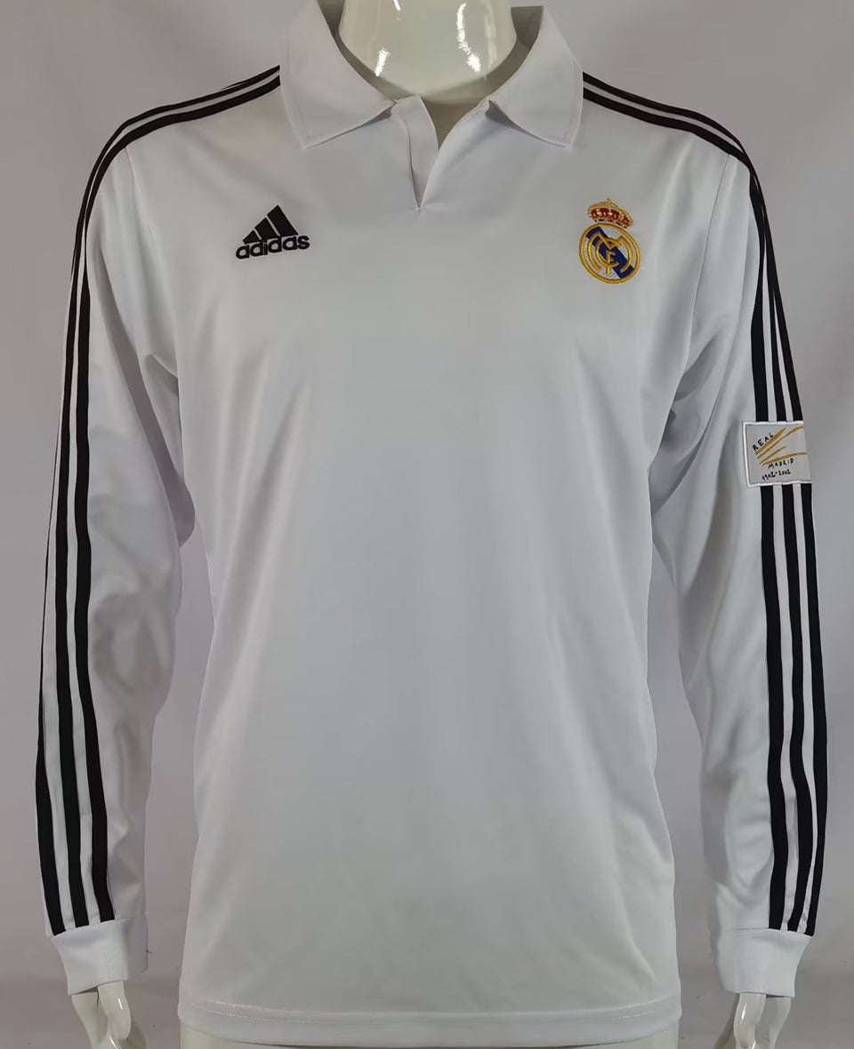 Maillot Real Madrid Domicile Manches Longues Rétro 2001/02
