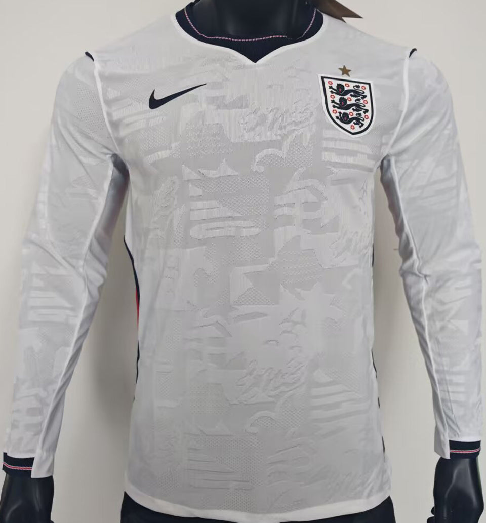 Maillot Angleterre Domicile Manches Longues 2026 (Version Joueur)