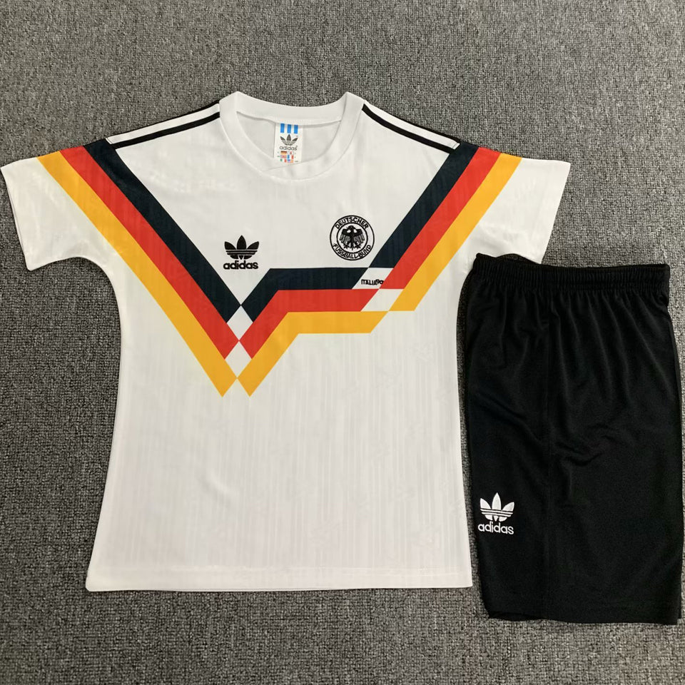Maillot Allemagne Domicile Rétro 1990 Enfant