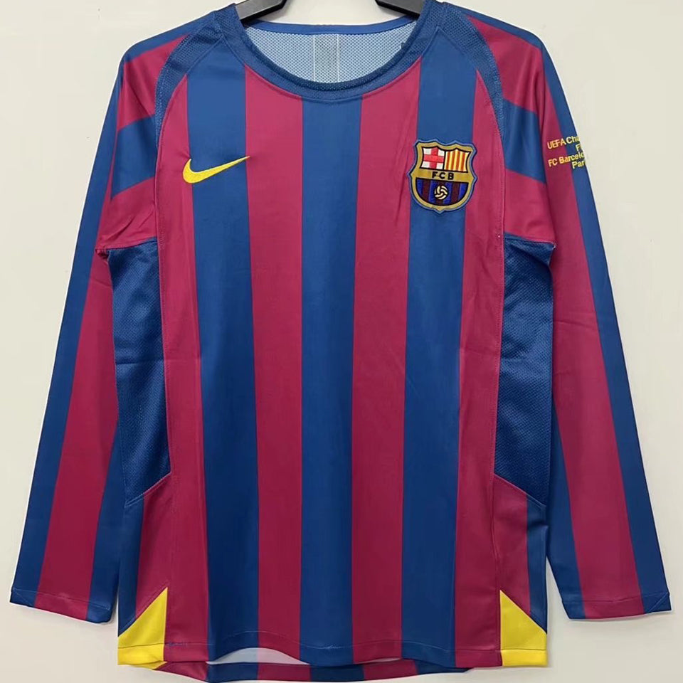 Maillot Barcelone Domicile Manches Longues Rétro 2005/06