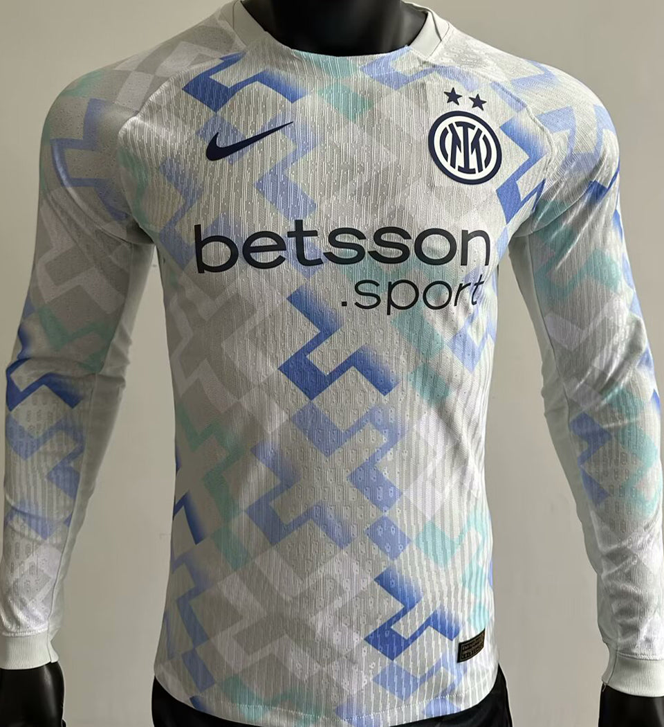 Maillot Inter Milan Extérieur Manches Longues 2025 (Version Joueur)
