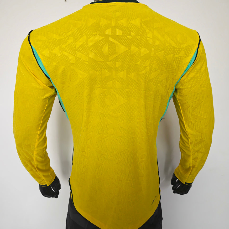Maillot Brésil Domicile Manches Longues 2026/27 (Version Joueur)
