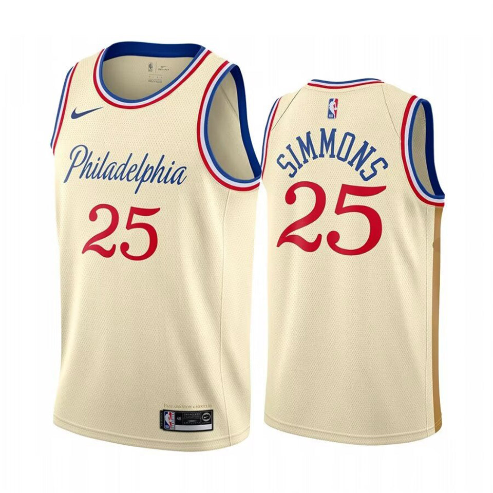 Maillot 76Ers Simmons 22 Khaki Nba Jerseys 2024