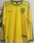 Maillot Brésil Domicile Manches Longues Rétro 1998
