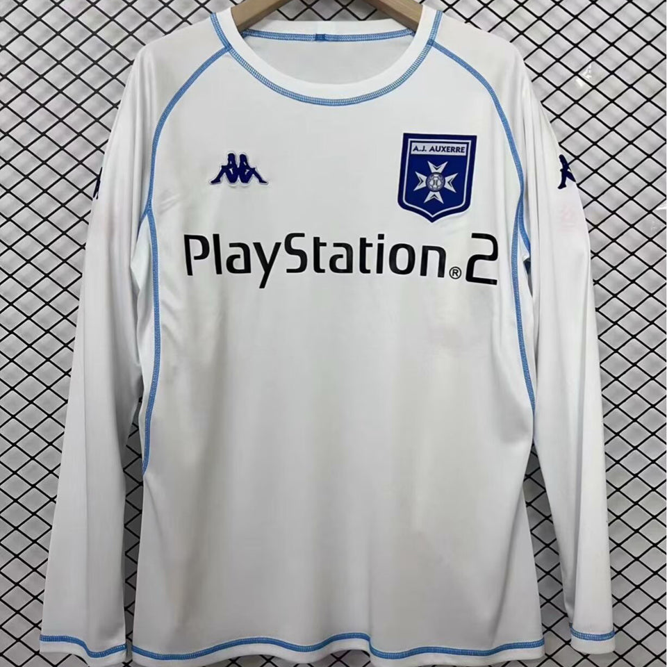 Maillot Aj Auxerre Domicile Manches Longues Rétro