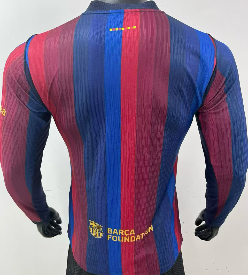 Maillot Barcelone Domicile Manches Longues 2026/27 (Version Joueur)