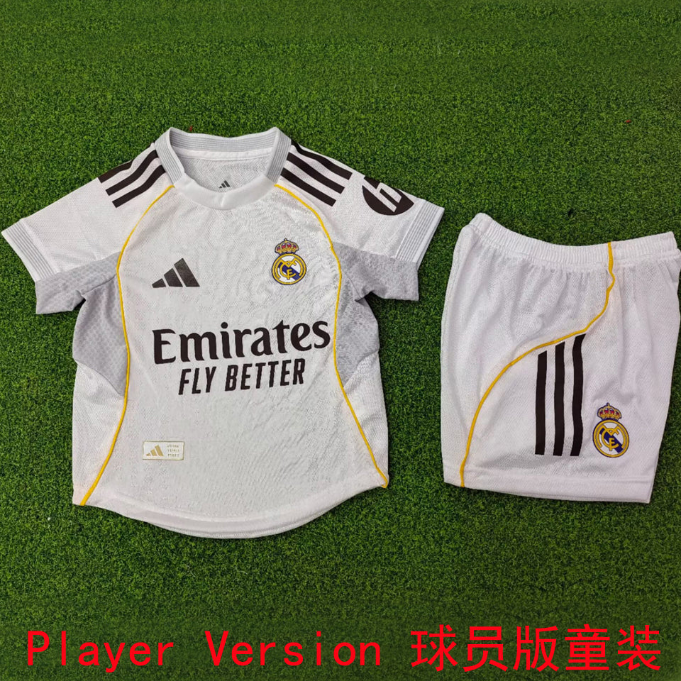 Maillot Real Madrid Domicile 2025/26 Enfant (Version Joueur)