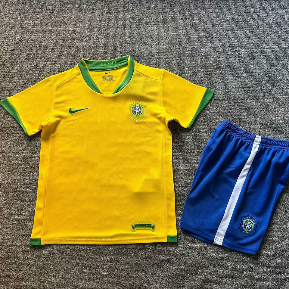Maillot Brésil Domicile Rétro 2006 Enfant
