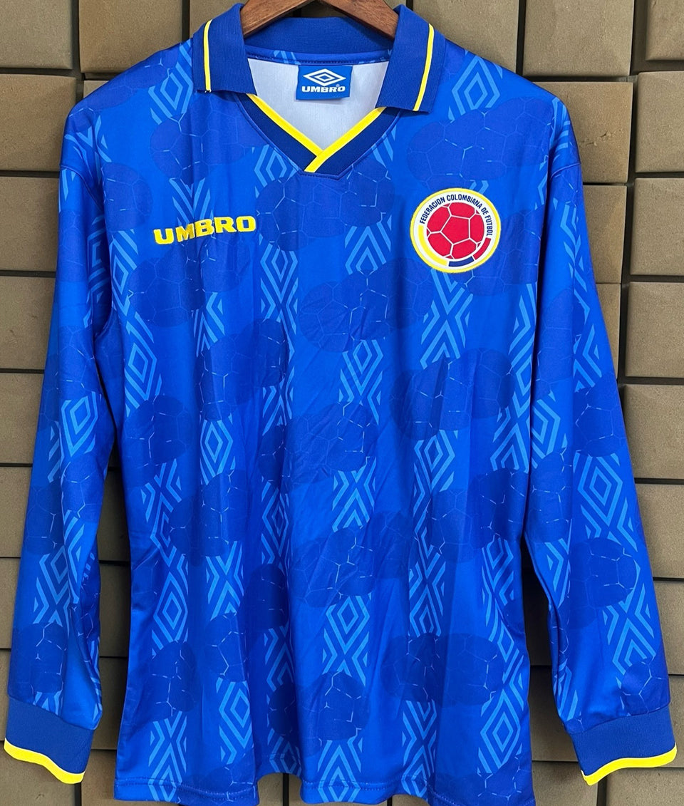 Maillot Colombie Extérieur Manches Longues Rétro