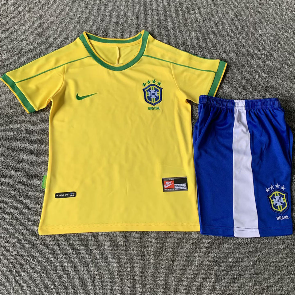 Maillot Brésil Domicile Rétro 1998 Enfant