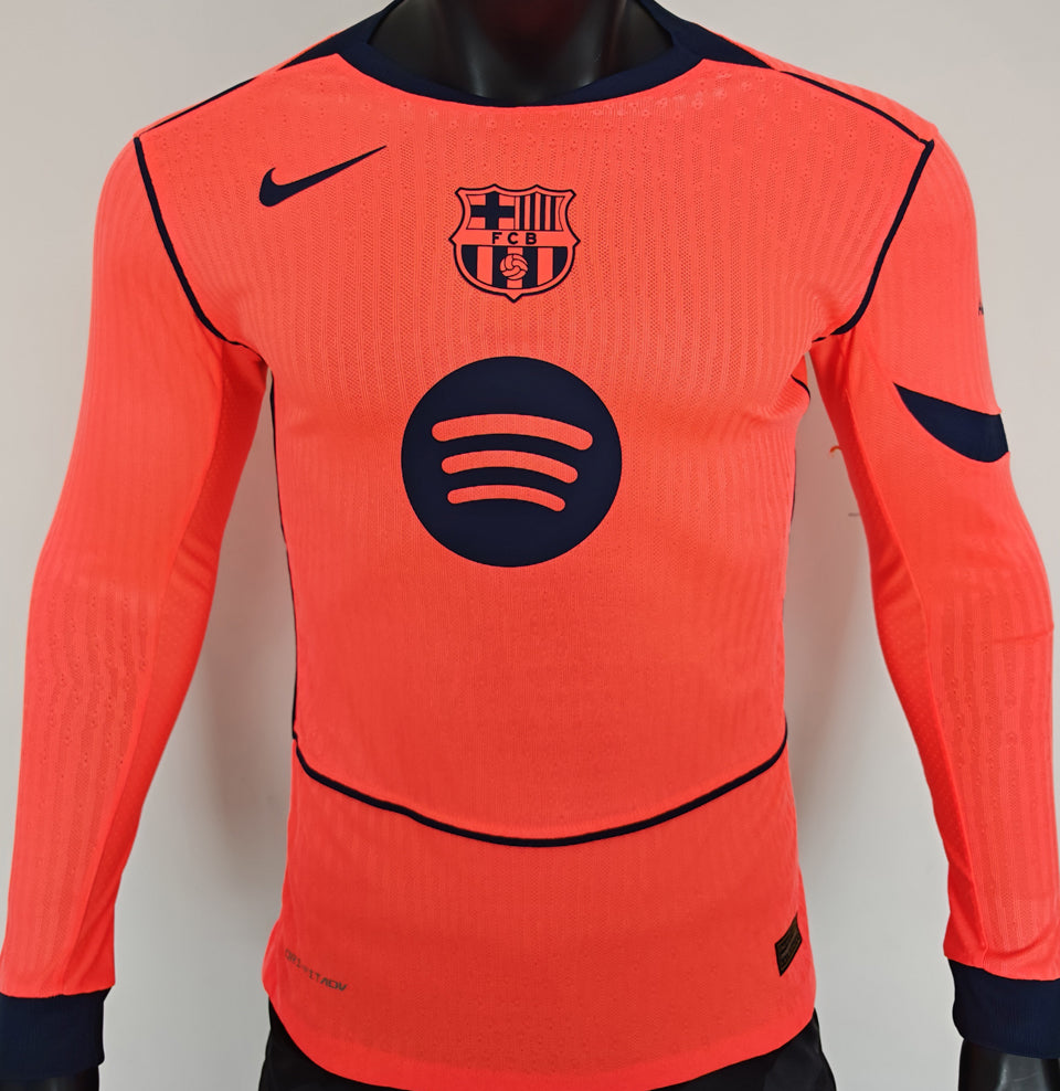 Maillot Barcelone Third Manches Longues 2025/26 (Version Joueur)