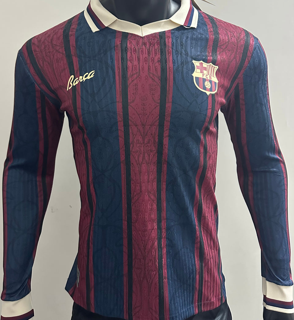 Maillot Barcelone Manches Longues Rétro (Version Joueur)