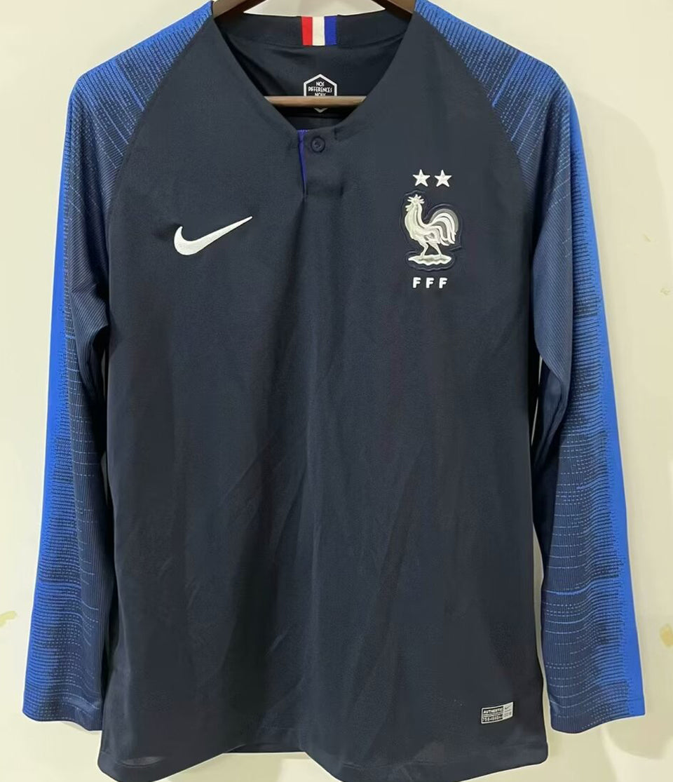 Maillot France Domicile Manches Longues Rétro 2018