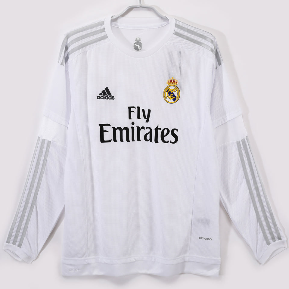 Maillot Real Madrid Domicile Manches Longues Rétro 2015