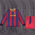 Maillot Barcelone Domicile Manches Longues Rétro 2010 Enfant