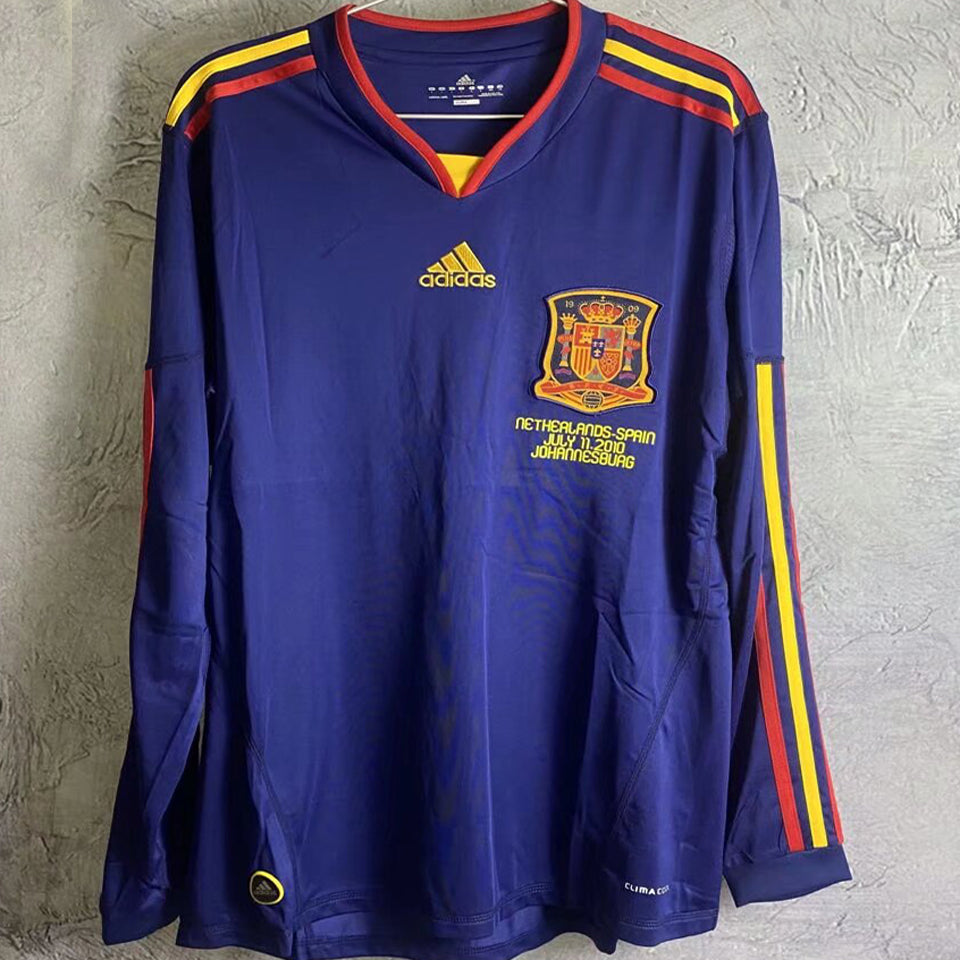 Maillot Espagne Extérieur Manches Longues Rétro 2010