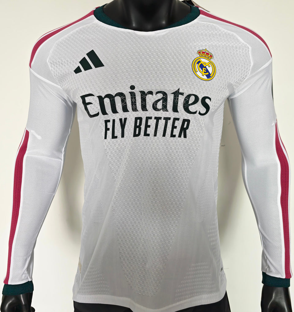 Maillot Real Madrid Domicile Manches Longues 2026/27 (Version Joueur)