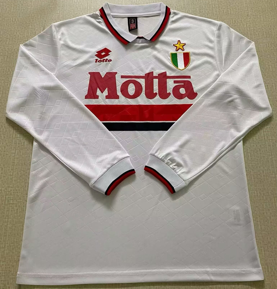 Maillot AC Milan Extérieur Manches Longues Rétro