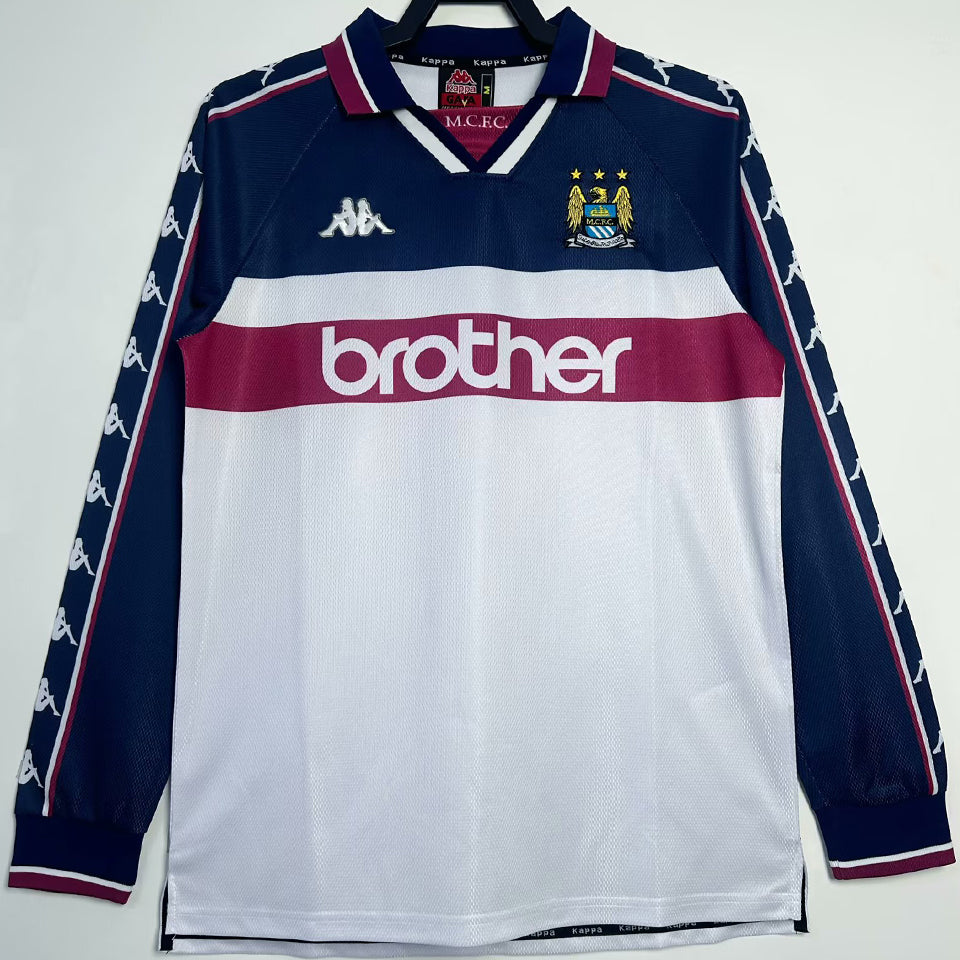 Maillot Manchester City Extérieur Manches Longues Rétro