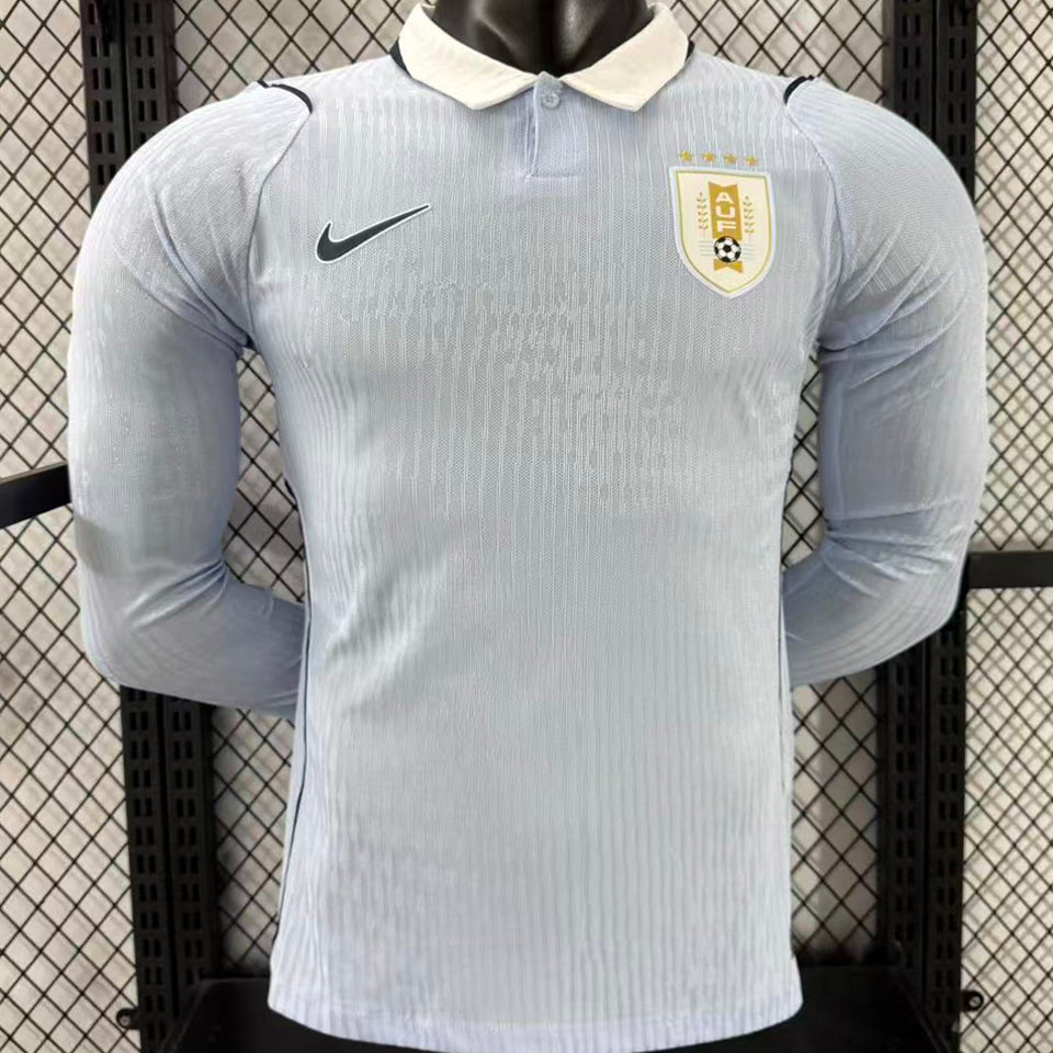 Maillot Uruguay Domicile Manches Longues 2026/27 (Version Joueur)