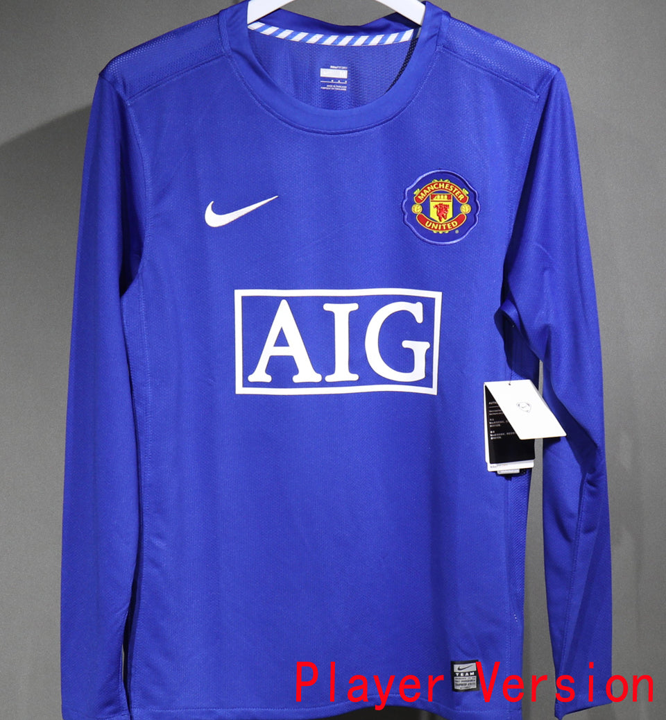 Maillot Manchester United Third Manches Longues Rétro (Version Joueur)