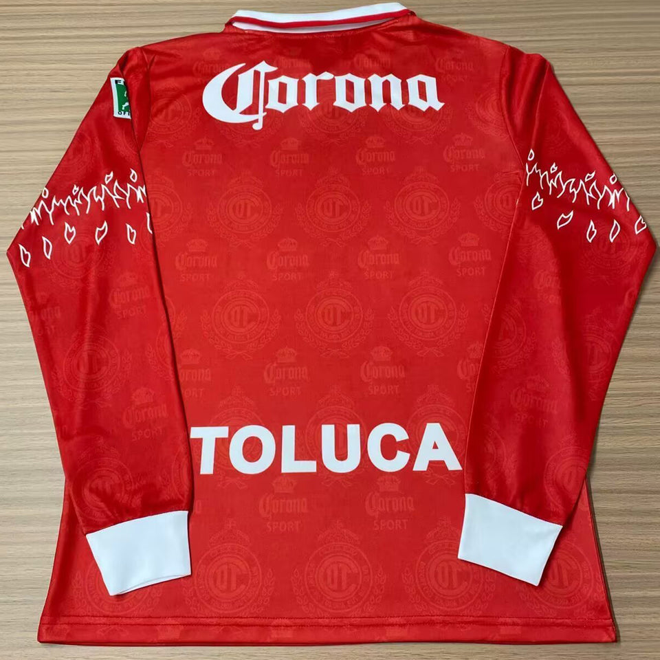 Maillot 97 Deportivo Toluca Domicile Manches Longues Rétro