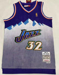 Maillot Jazz Malone 32 Snow Mountain Rétro