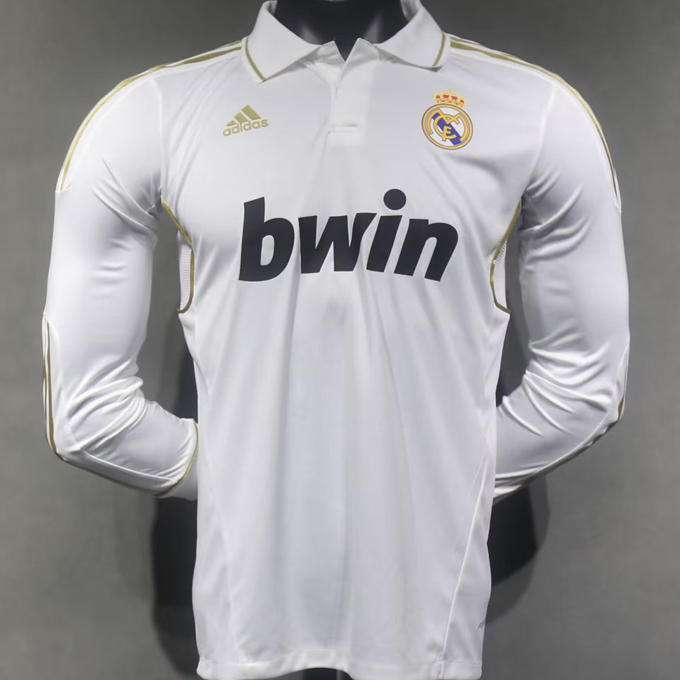 Maillot Real Madrid Domicile Manches Longues Rétro 2011/12 (Version Joueur)