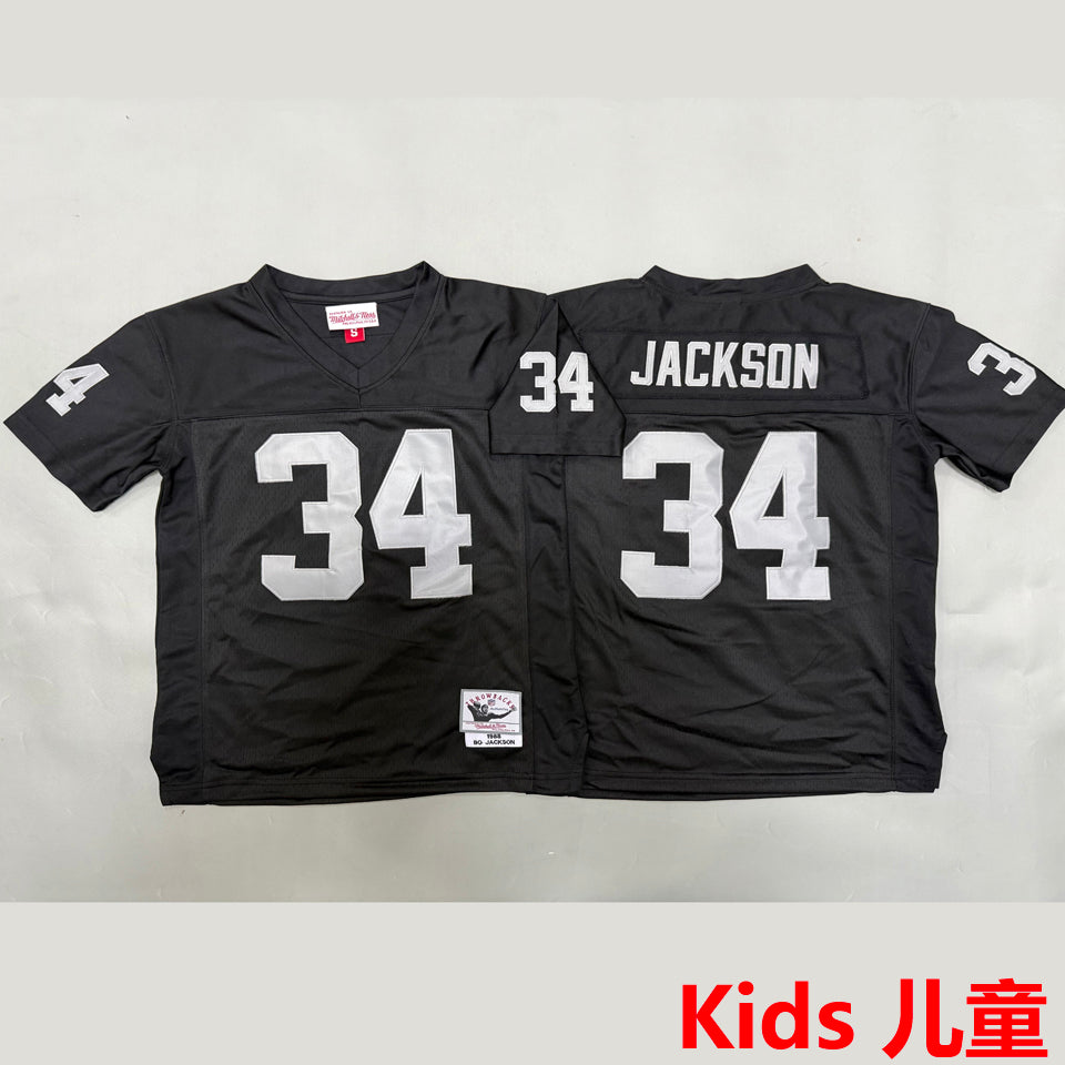 Maillot Jackson 34 Las Vegas Raiders Rétro Enfant