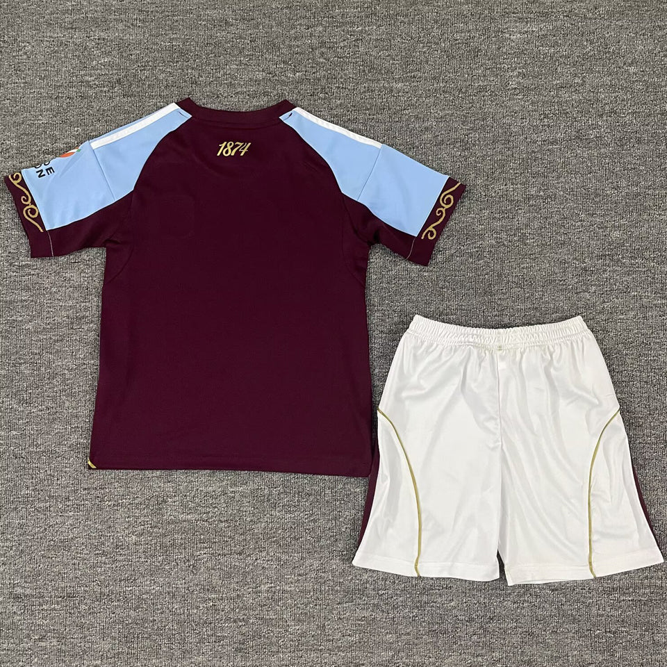 Maillot Aston Villa Domicile 2025/26 Enfant