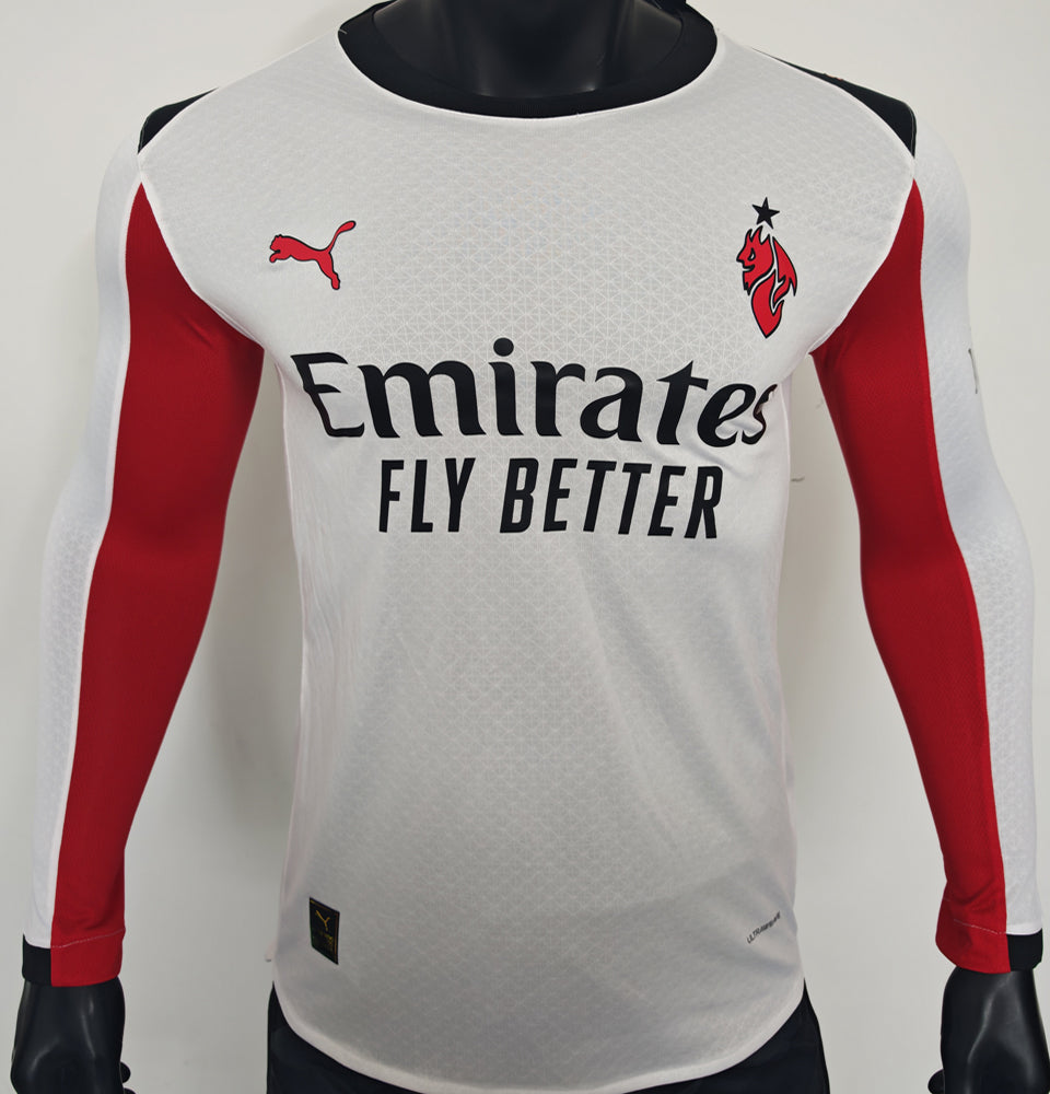Maillot AC Milan Extérieur Manches Longues 2025/26 (Version Joueur)