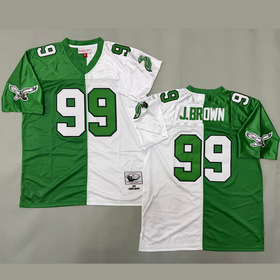 Maillot J Brown 99 Men S Philadelphia Eagles Rétro