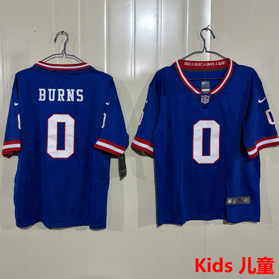 Maillot Burns 0 New York Giants Enfant