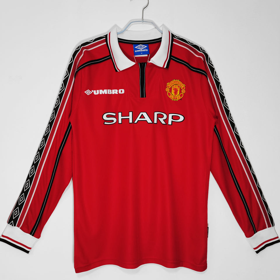 Maillot Manchester United Domicile Manches Longues Rétro 1998/99