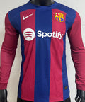 Maillot Barcelone Domicile Manches Longues 2023/24 (Version Joueur)