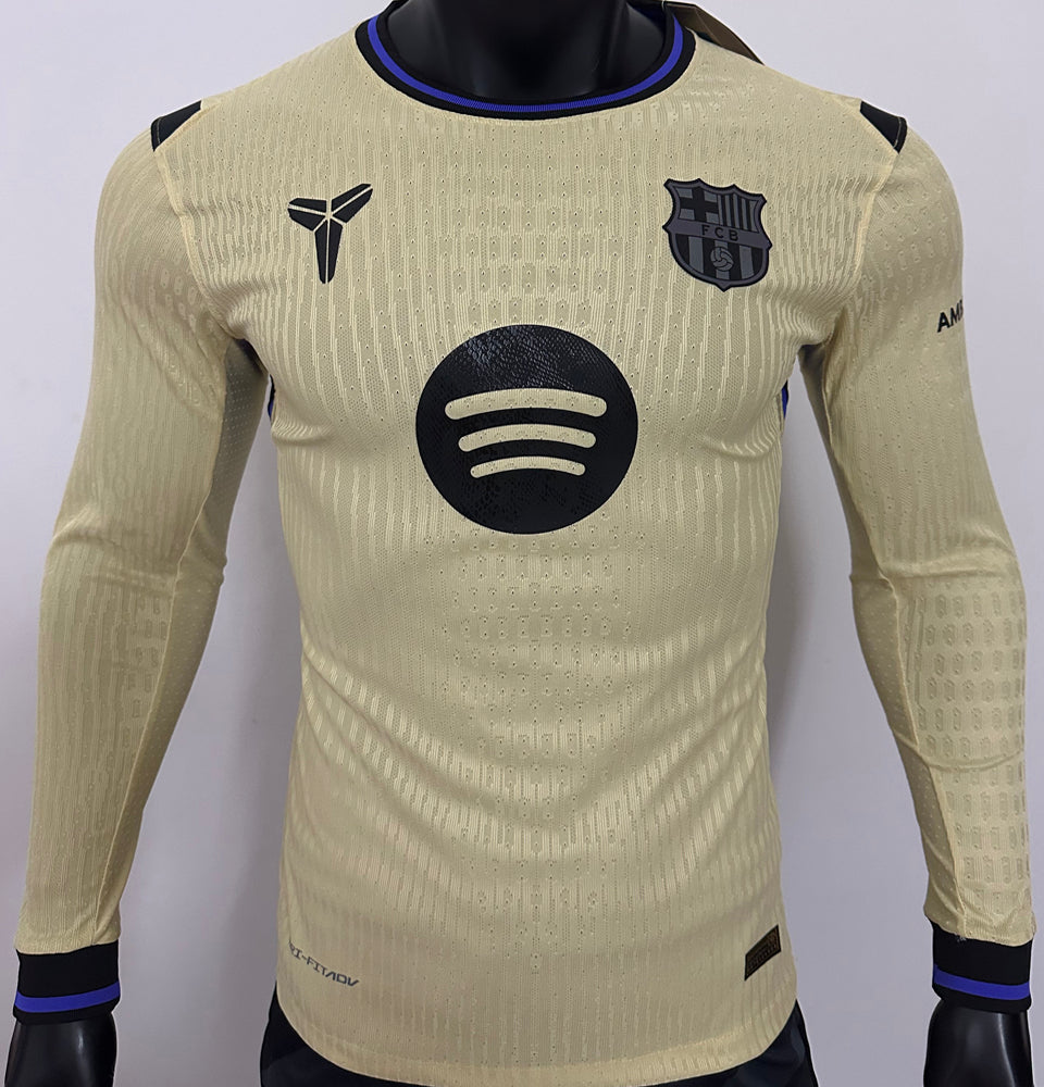 Maillot Barcelone Extérieur Manches Longues 2025/26 (Version Joueur)