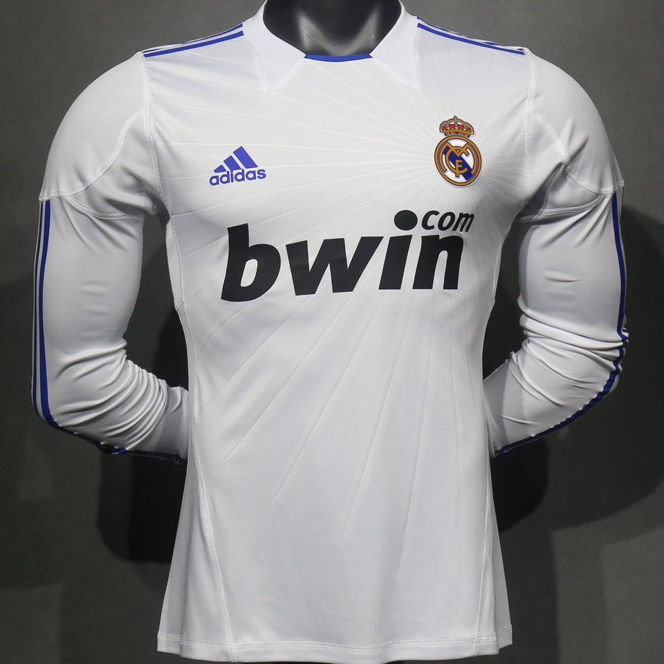 Maillot Real Madrid Domicile Manches Longues Rétro 2010/11 (Version Joueur)