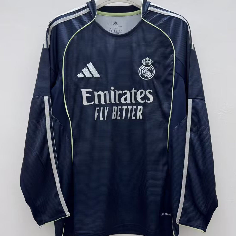 Maillot Real Madrid Extérieur Manches Longues 2025/26