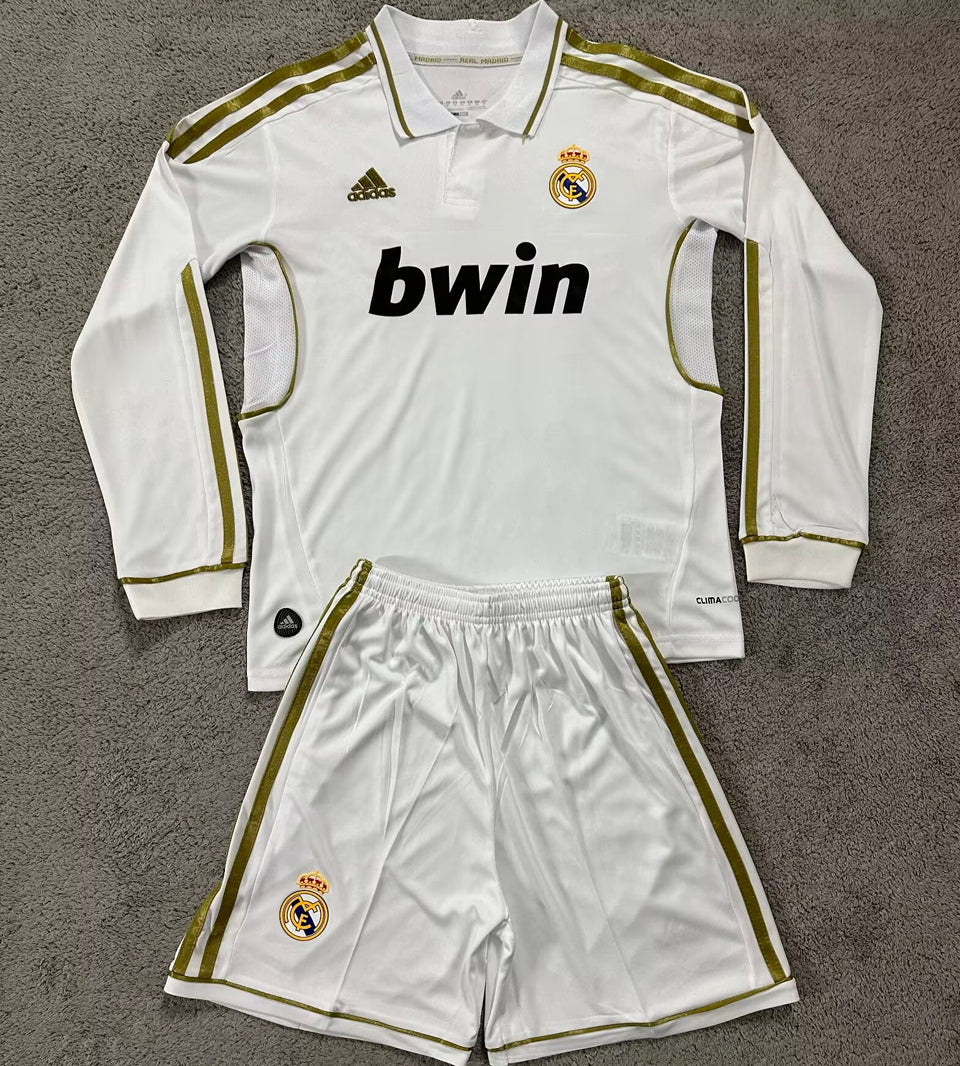 Maillot Real Madrid Domicile Manches Longues Rétro Enfant