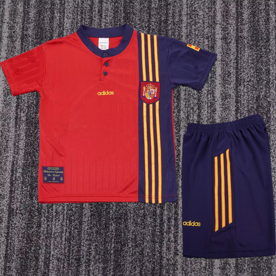 Maillot Espagne Domicile Rétro 1996 Enfant