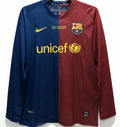 Maillot Barcelone Domicile Manches Longues Rétro 2008/09