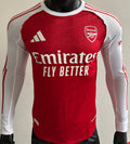 Maillot Arsenal Domicile Manches Longues 2025/26 (Version Joueur)