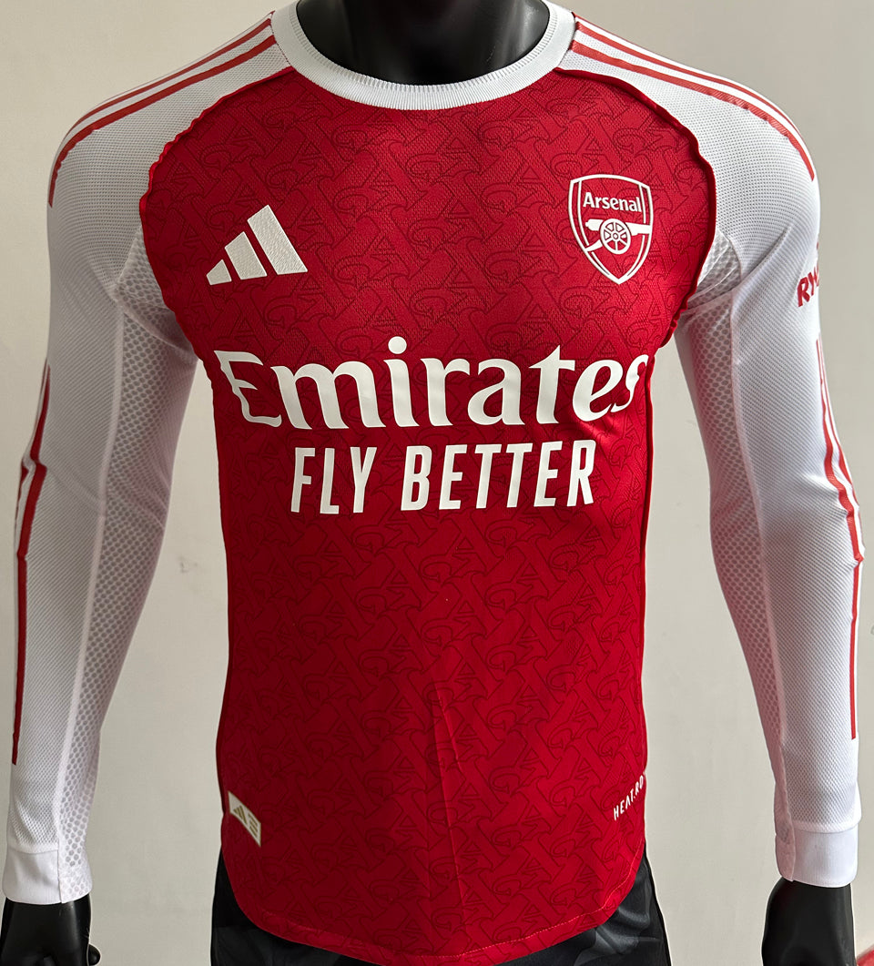 Maillot Arsenal Domicile Manches Longues 2025/26 (Version Joueur)