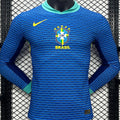 Maillot Brésil Extérieur Manches Longues 2024/25 (Version Joueur)