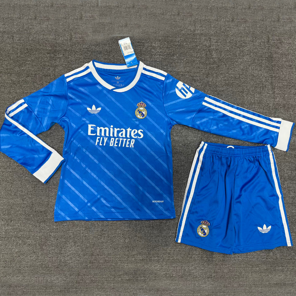 Maillot Real Madrid Third Manches Longues 2025 Enfant