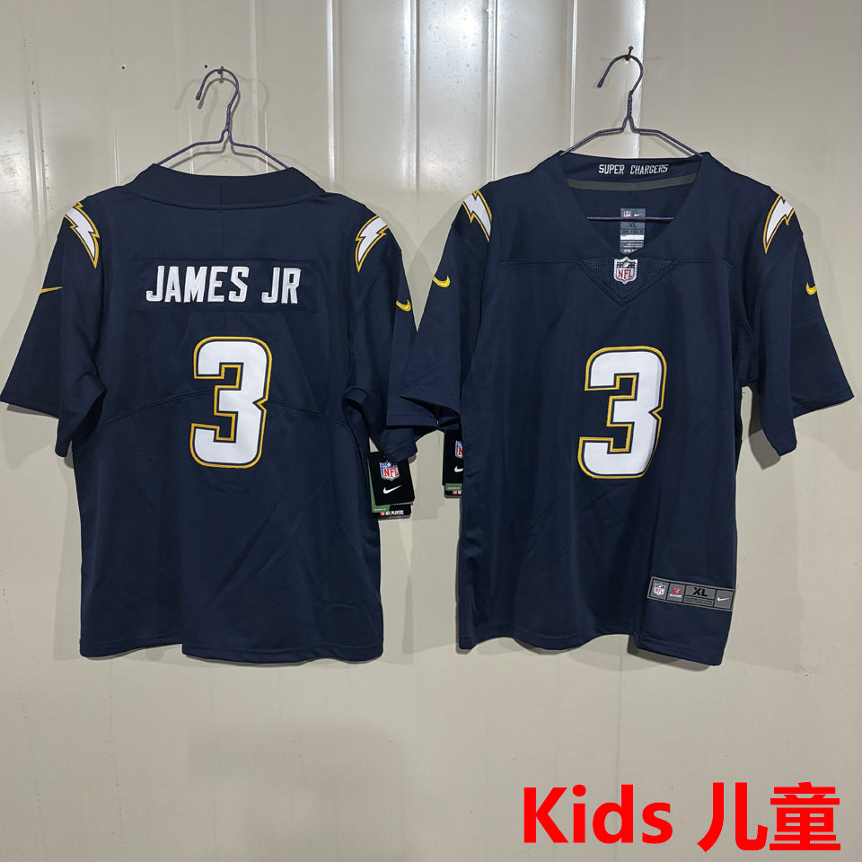 Maillot James Jr 3 Los Angeles Chargers Enfant
