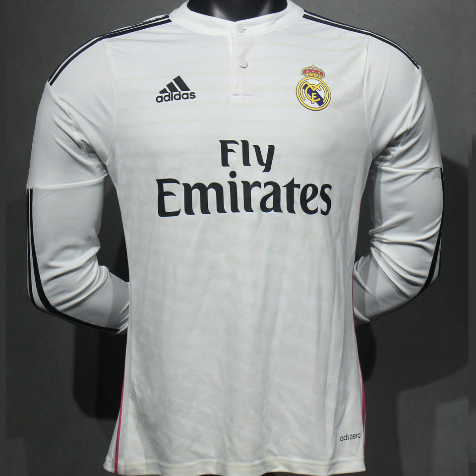 Maillot Real Madrid Domicile Manches Longues Rétro 2014/15 (Version Joueur)