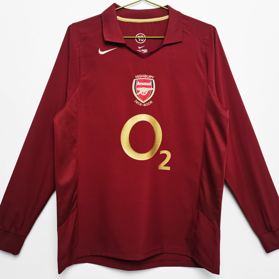 Maillot Arsenal Domicile Manches Longues Rétro 2005/06