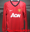 Maillot Manchester United Domicile Manches Longues Rétro 2012/13 (Version Joueur)
